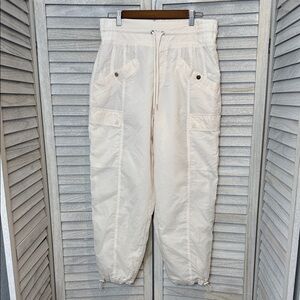 Athleta x Alicia Keys White Parachute Pants Size 12